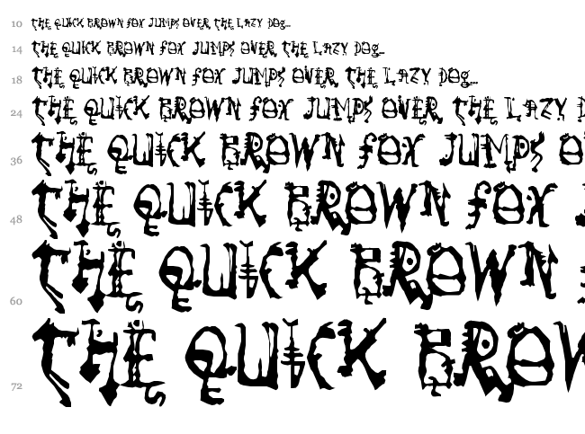 So Run Down font waterfall